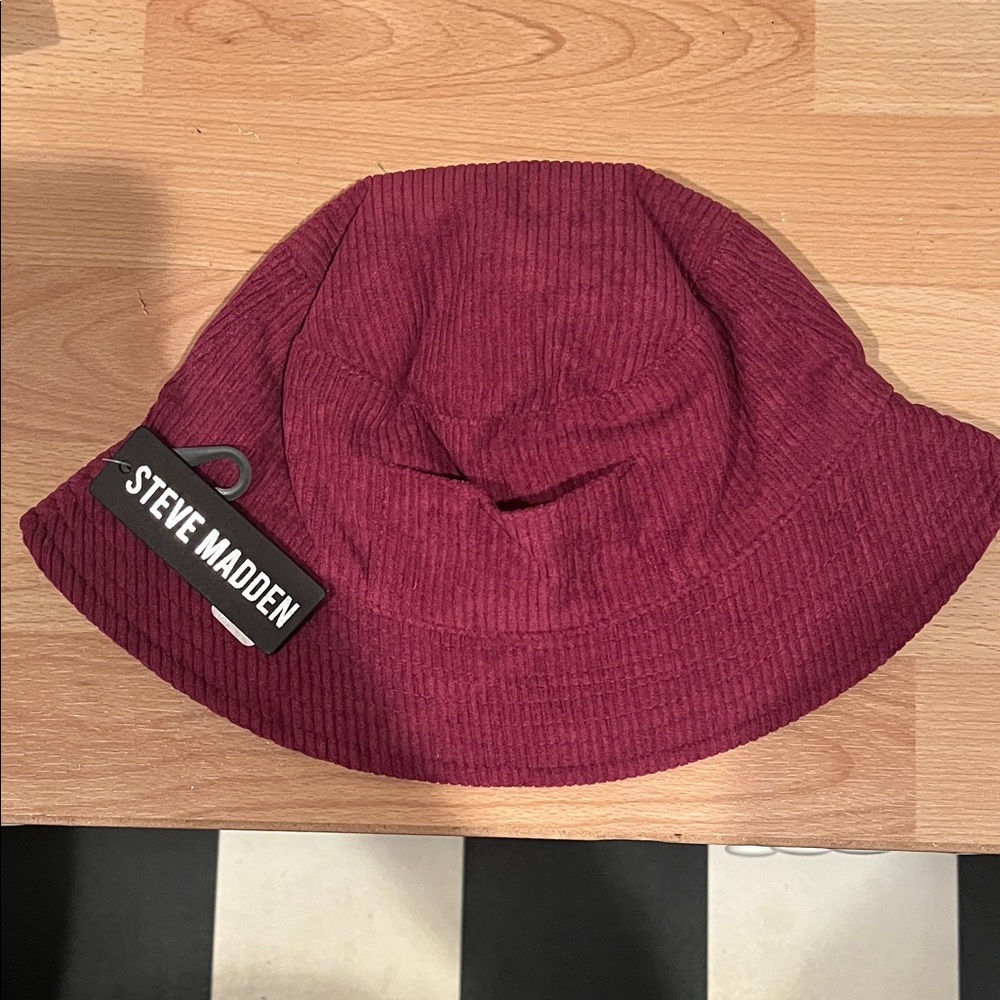 Steve Madden Burgundy Bucket Hat
